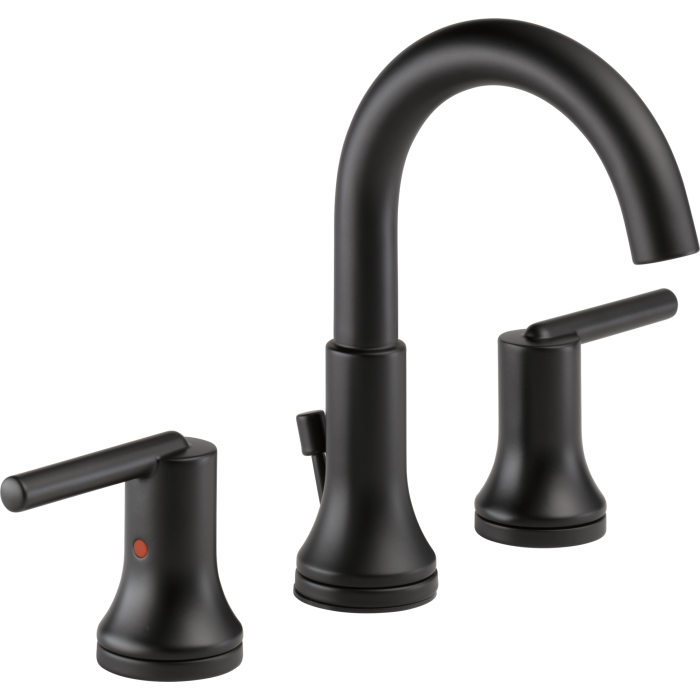 Delta 3559-BLMPU-DST Widespread Bathroom Faucet – Matte Black, 2L Flow 1