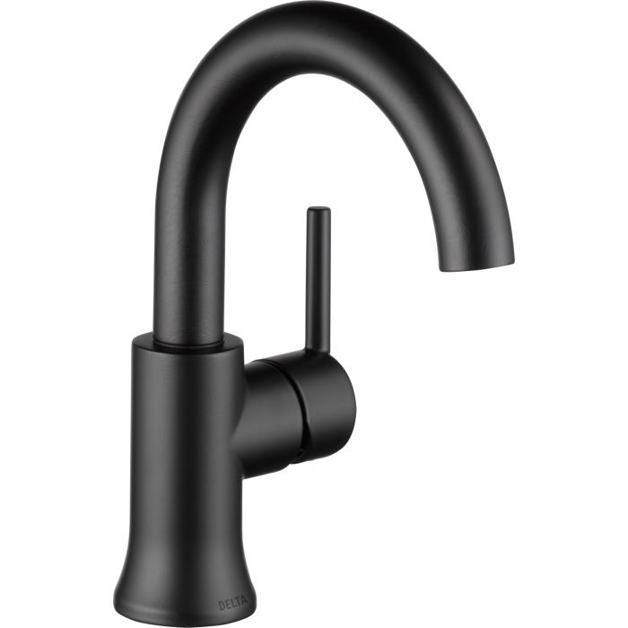 Delta 559HA-BL-DST Single-Hole Bathroom Faucet – 1L Flow, Matte Black 1