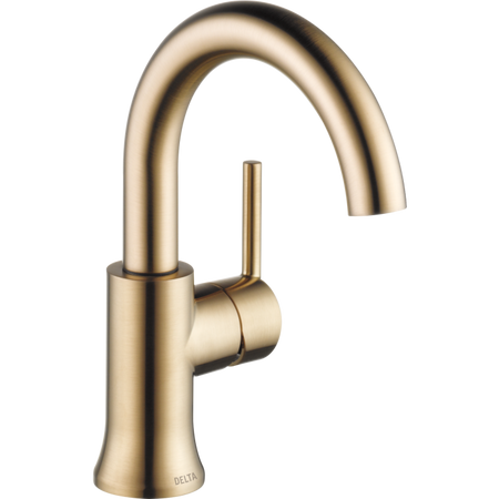 Delta 559HA Series kitchen faucet in matte black, Champagne Bronze, and stainless steel with sleek modern design.