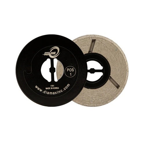 Diamax-4" Cyclone Pos. 6 snail lock Velcro Pad