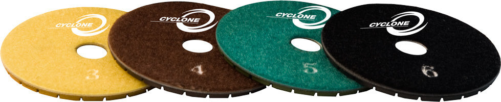 Diamax-4" Cyclone Pos. 6 snail lock Velcro Pad 1
