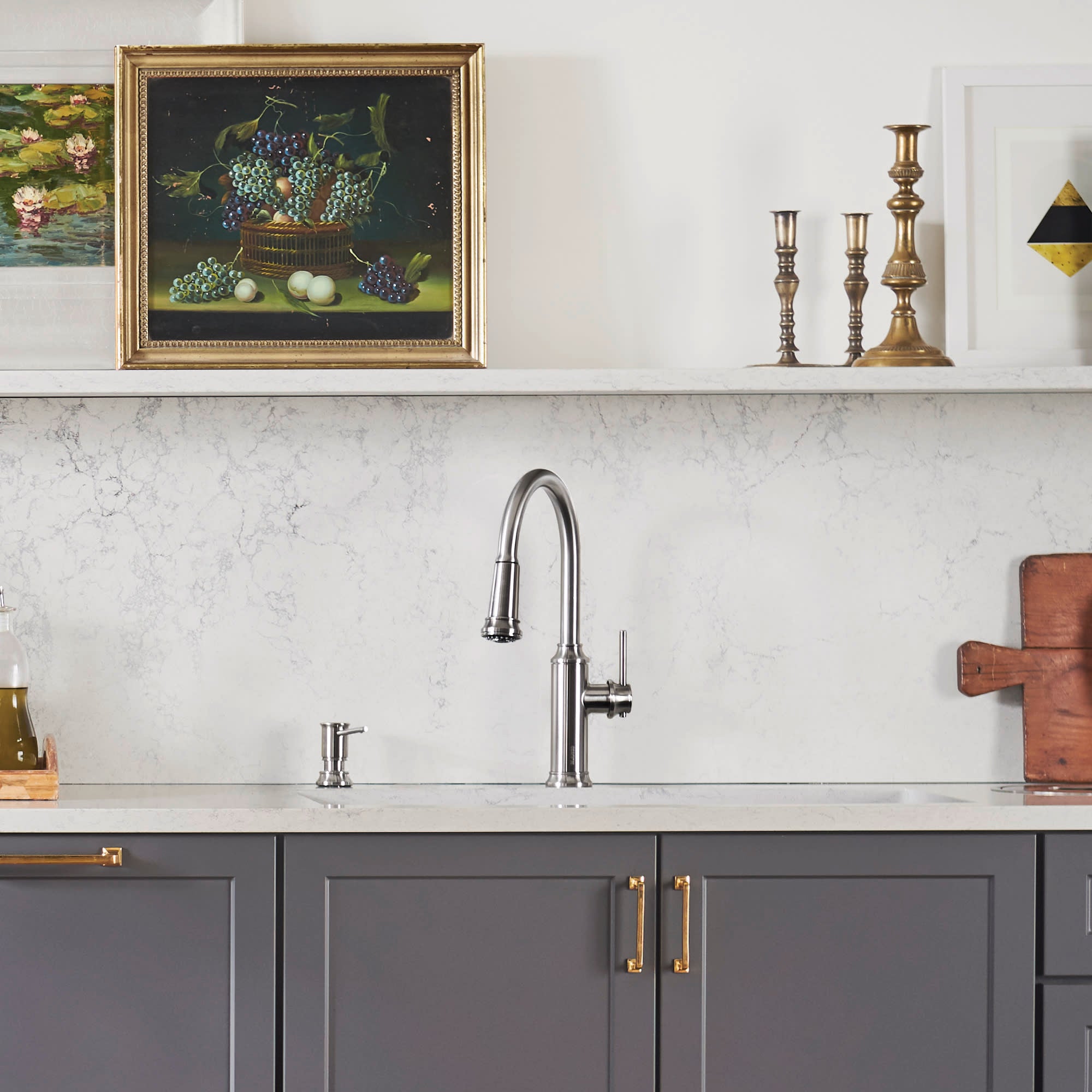 Blanco Empressa High-Arc Pull-Down Dual-Spray Kitchen Faucet 9
