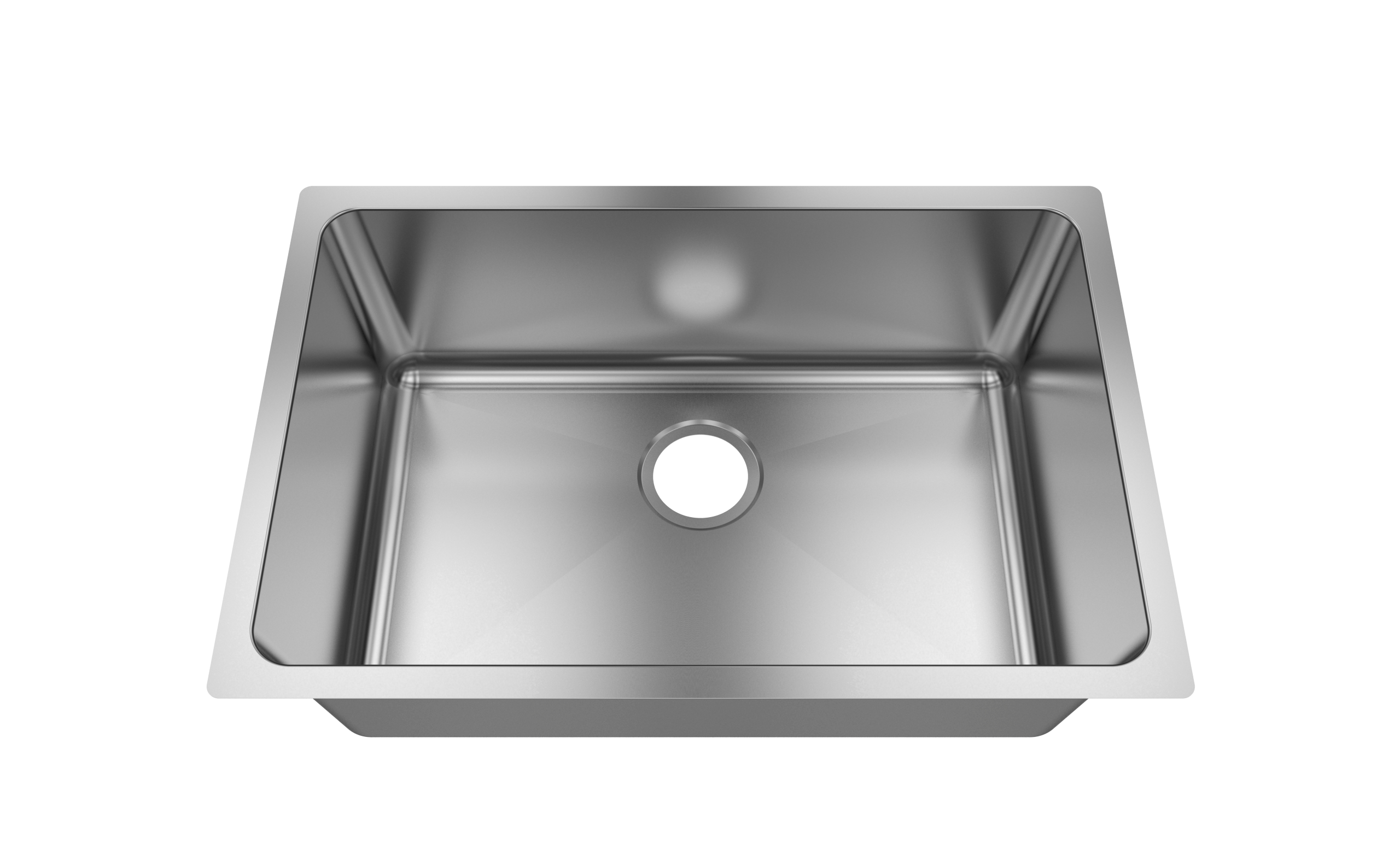 Jade- A 1mber 18 Gauge Single Bowl Undermount Kitchen Sink, Radial Corners, 27x18x9 7