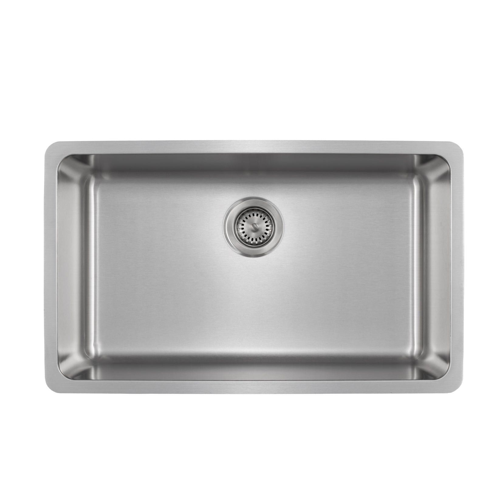 Jade- A 1mber 18 Gauge Single Bowl Undermount Kitchen Sink, Radial Corners, 27x18x9 1