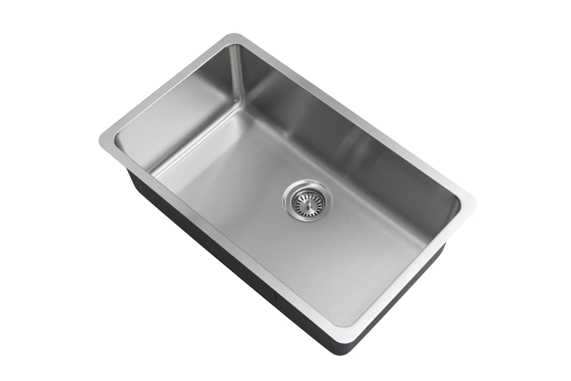 Jade- A 1mber 18 Gauge Single Bowl Undermount Kitchen Sink, Radial Corners, 27x18x9 3