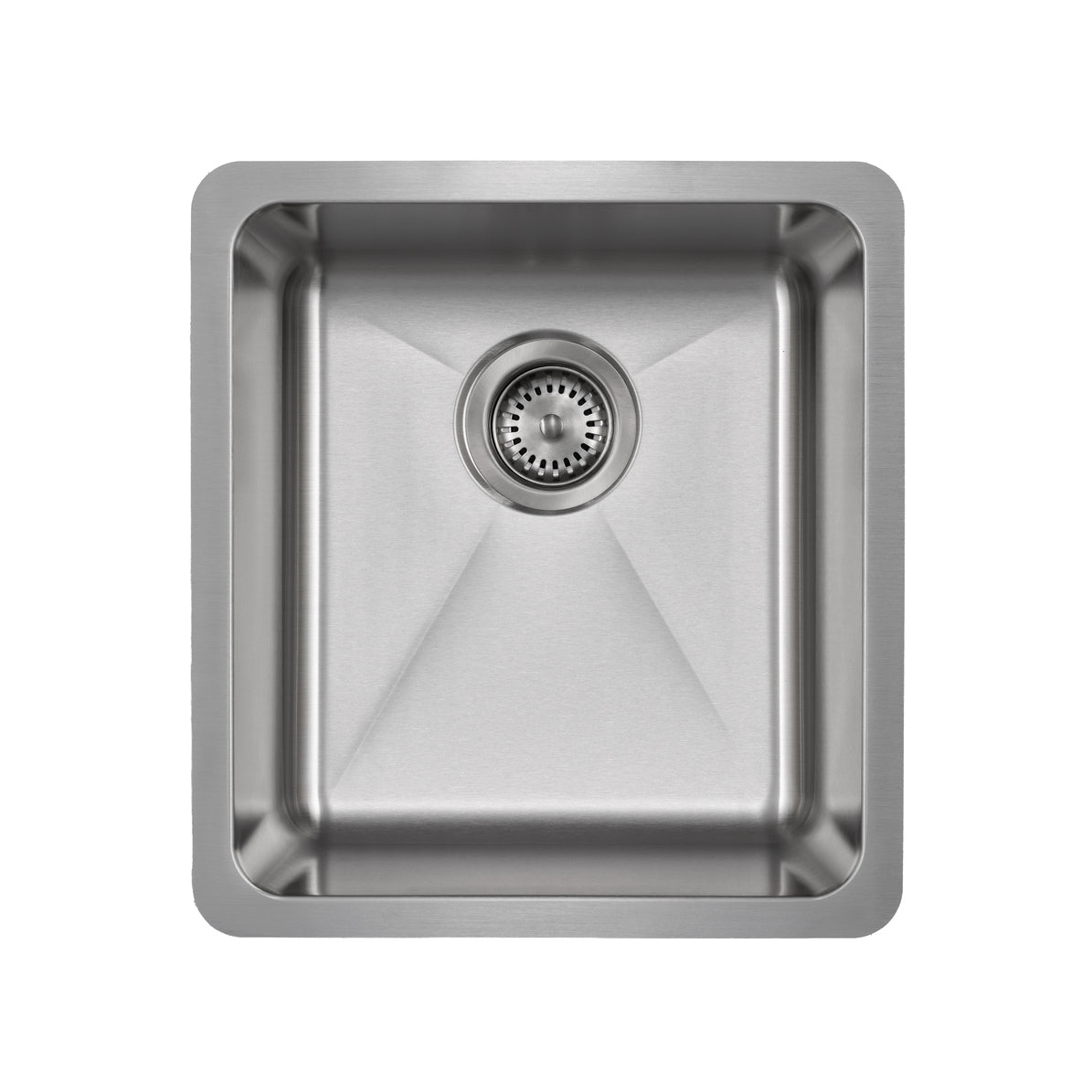 Jade- Emerald  18 Gauge Single Bowl Undermount Bar Sink, Radial Corners, 16x18x9 3
