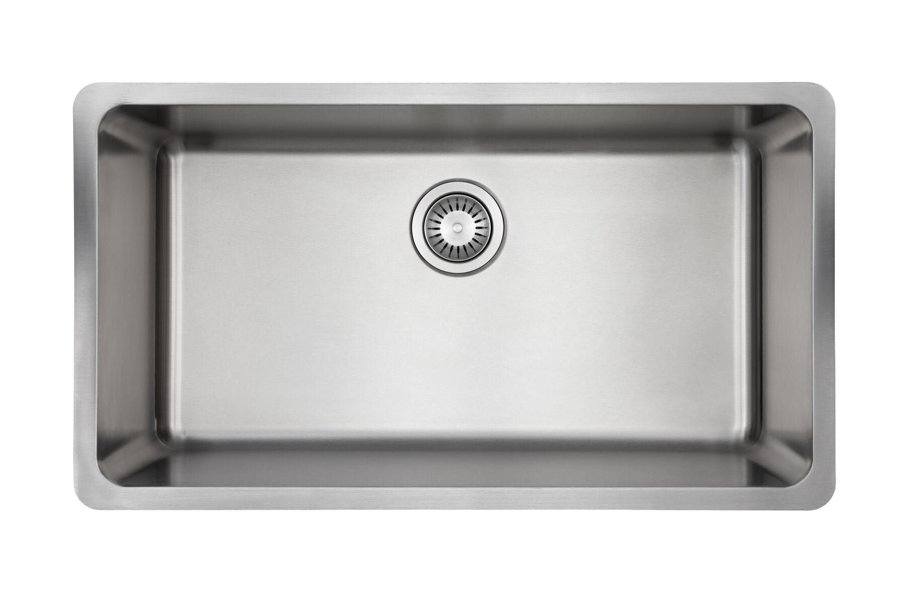 Jade-Opal 18 Gauge Single Bowl Undermount Kitchen Sink, Radial Corners, 32x18x9 10