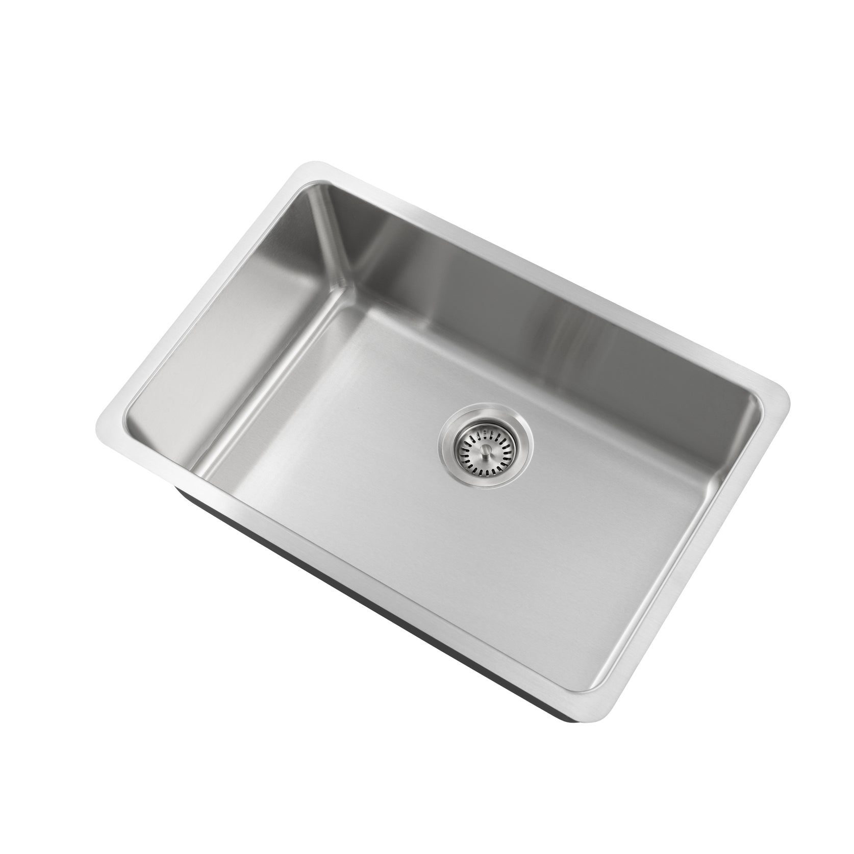 Jade-Opal 18 Gauge Single Bowl Undermount Kitchen Sink, Radial Corners, 32x18x9 14