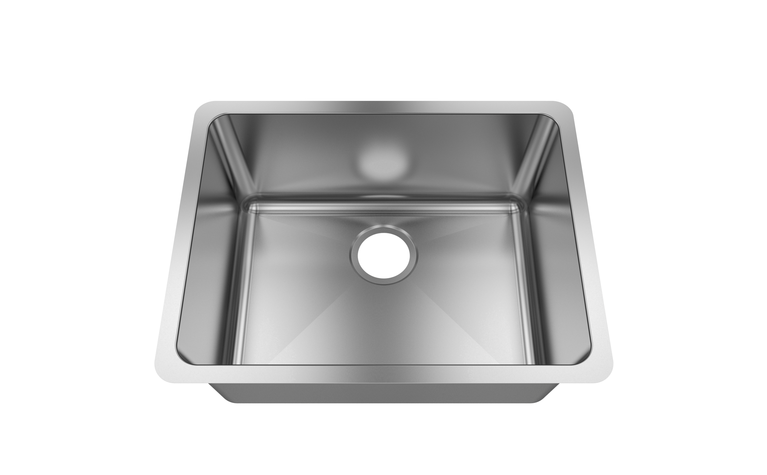Jade-1Ruby 8 Gauge Single Bowl Undermount Bar Sink, Radial Corners, 23x18x9 4
