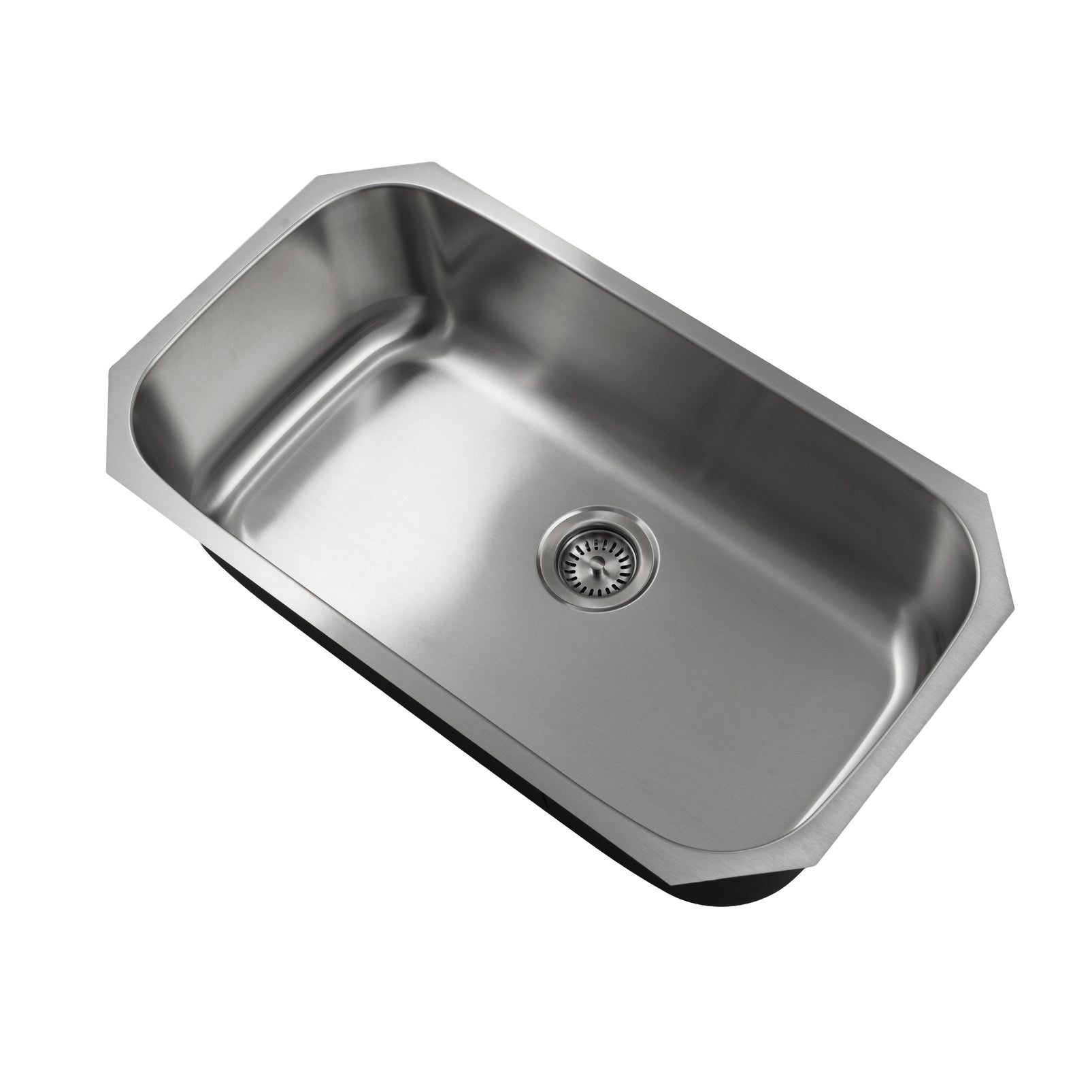 Liberty- Miami 18 Gauge Single Bowl Undermount Kitchen Sink, Radial Corners, 32x18x9 2