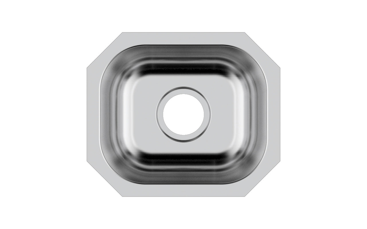 Liberty- Omaha 18 Gauge Single Bowl Undermount Bar Sink, 15x12x9 3