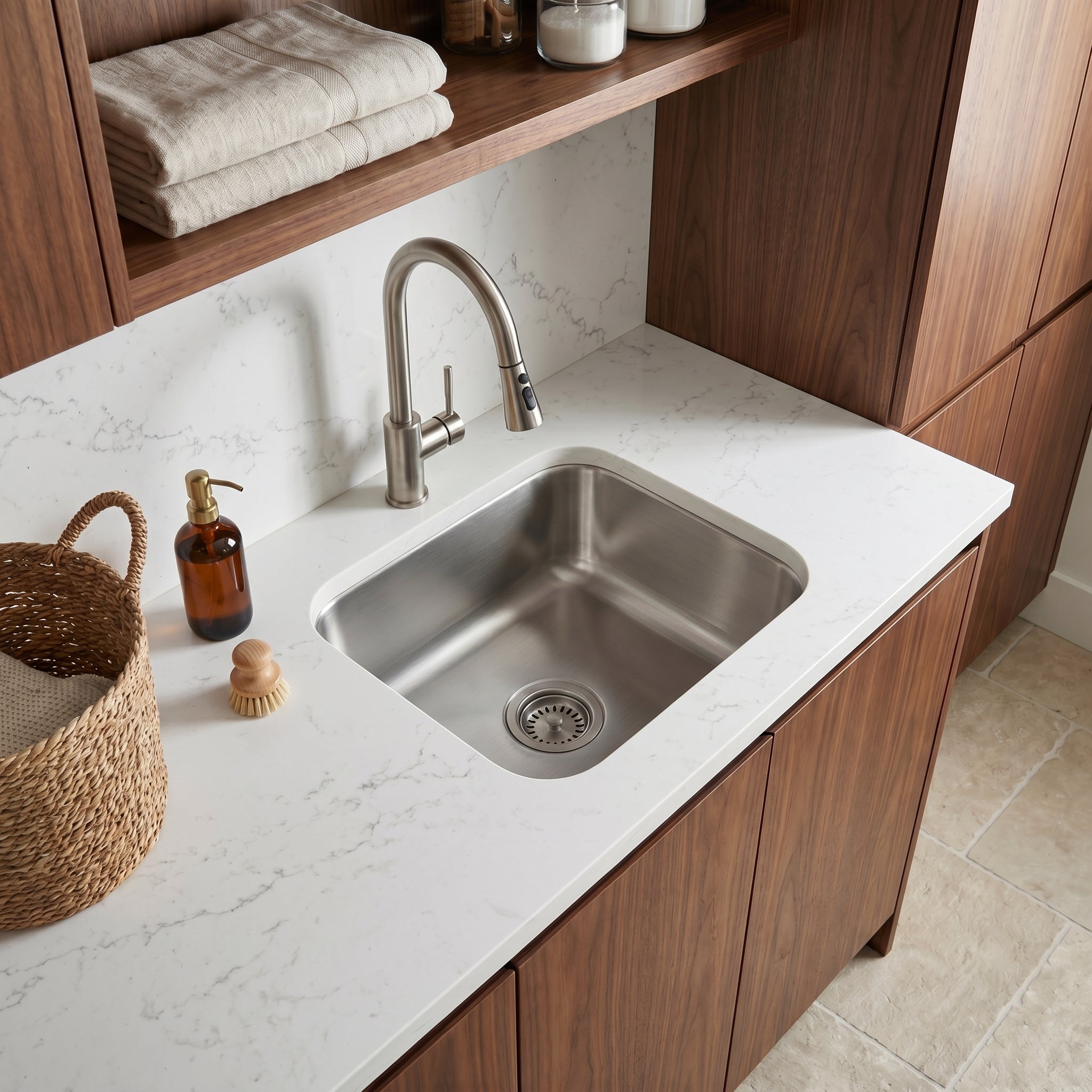 Liberty- Polk Stainless Steel Bar/ Utility Sink.16 x 16 x 8' 6