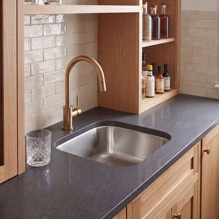 Liberty- Tampa 18 Gauge Single Bowl Undermount Bar Sink, 18x18x9 6 7