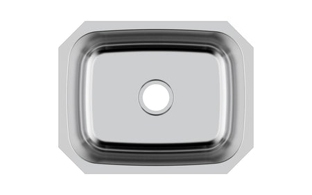 Liberty- Tulsa 23 18 Gauge Single Bowl Undermount Kitchen Sink, Radial Corners, 23x18x9 3