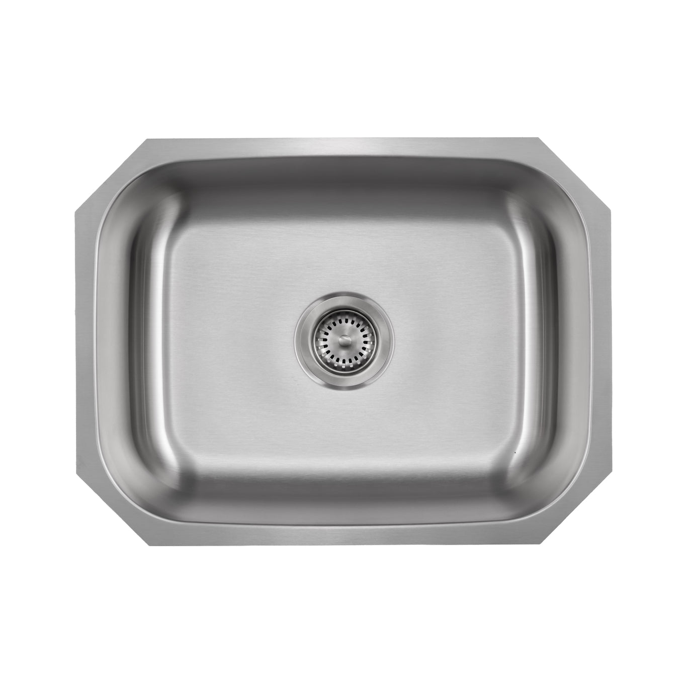 Liberty- Tulsa 23 18 Gauge Single Bowl Undermount Kitchen Sink, Radial Corners, 23x18x9 1