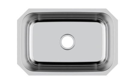 Liberty-Tulsa 27 18 Gauge Single Bowl Undermount Kitchen Sink, Radial Corners, 27x18x9 5