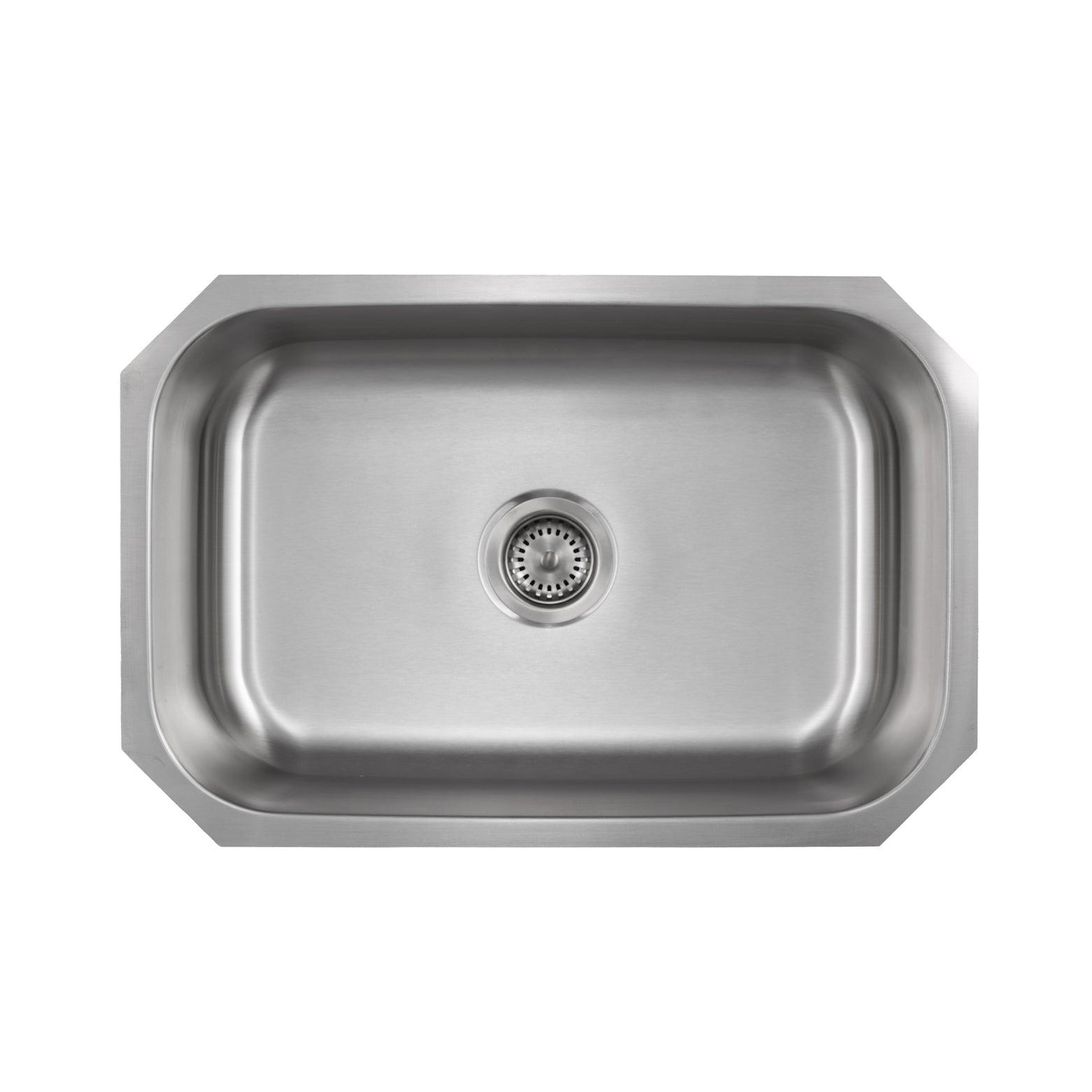 Liberty-Tulsa 27 18 Gauge Single Bowl Undermount Kitchen Sink, Radial Corners, 27x18x9 1