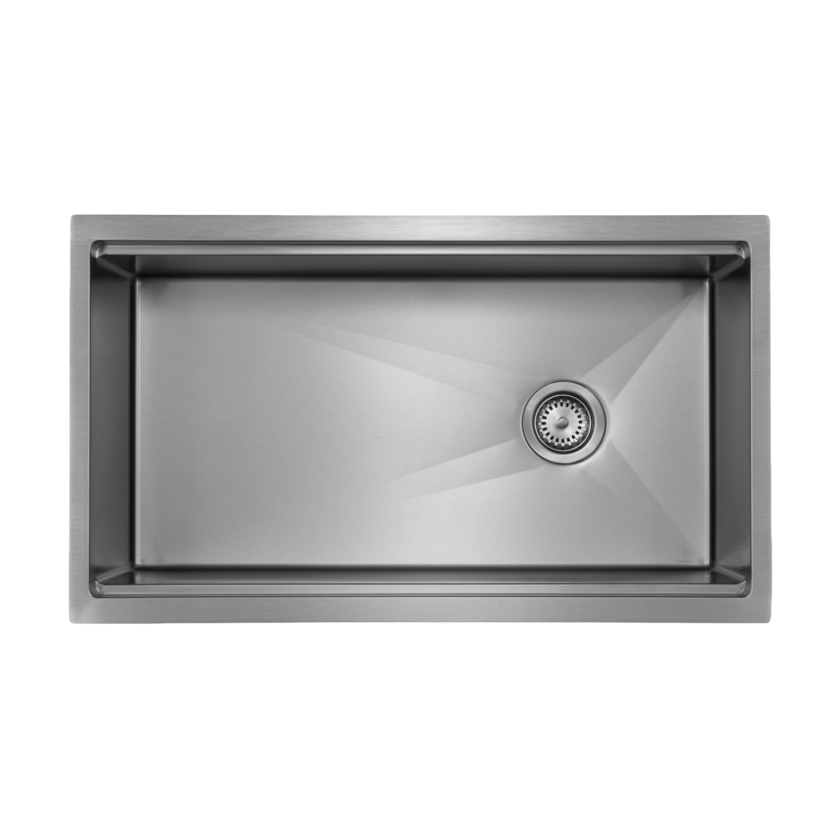 Master Chef Armada 33-inch stainless steel culinary sink with apron front, single bowl, offset drain, antibacterial and cut-resistant coating