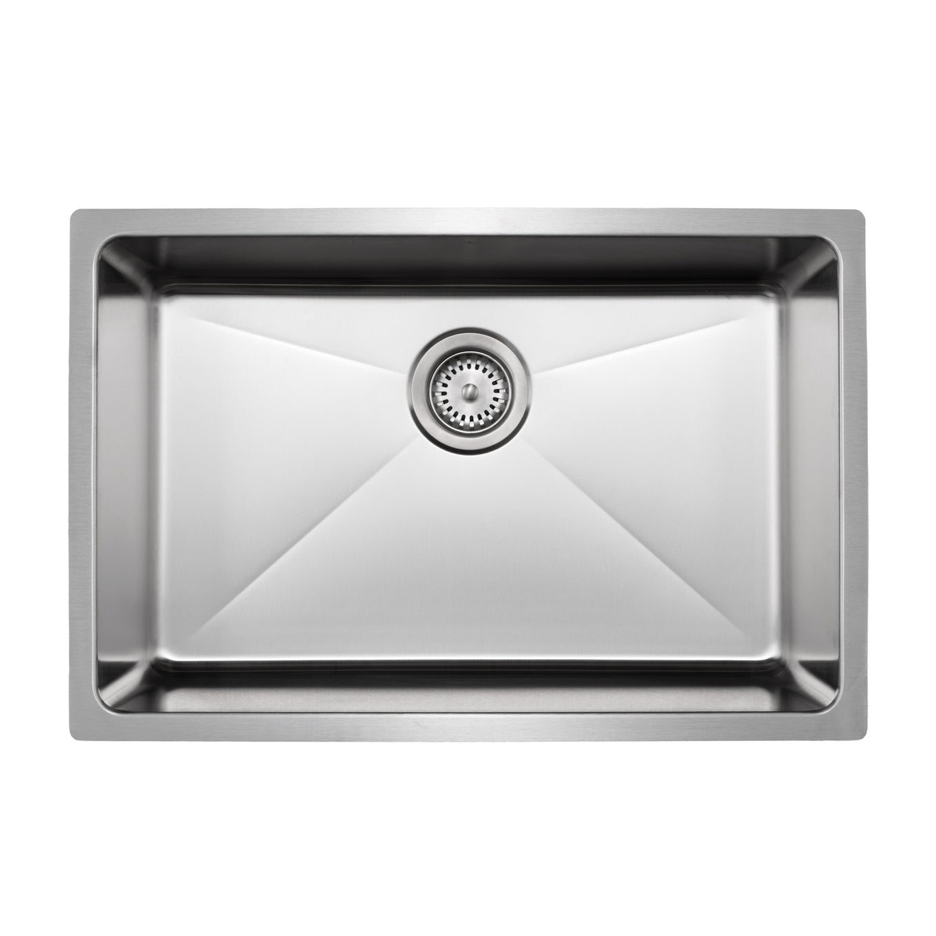 Master Chef- Bastia 27 16 Gauge Single Bowl Stainless Bar Sink, Radial Corners, 27x18x9 1