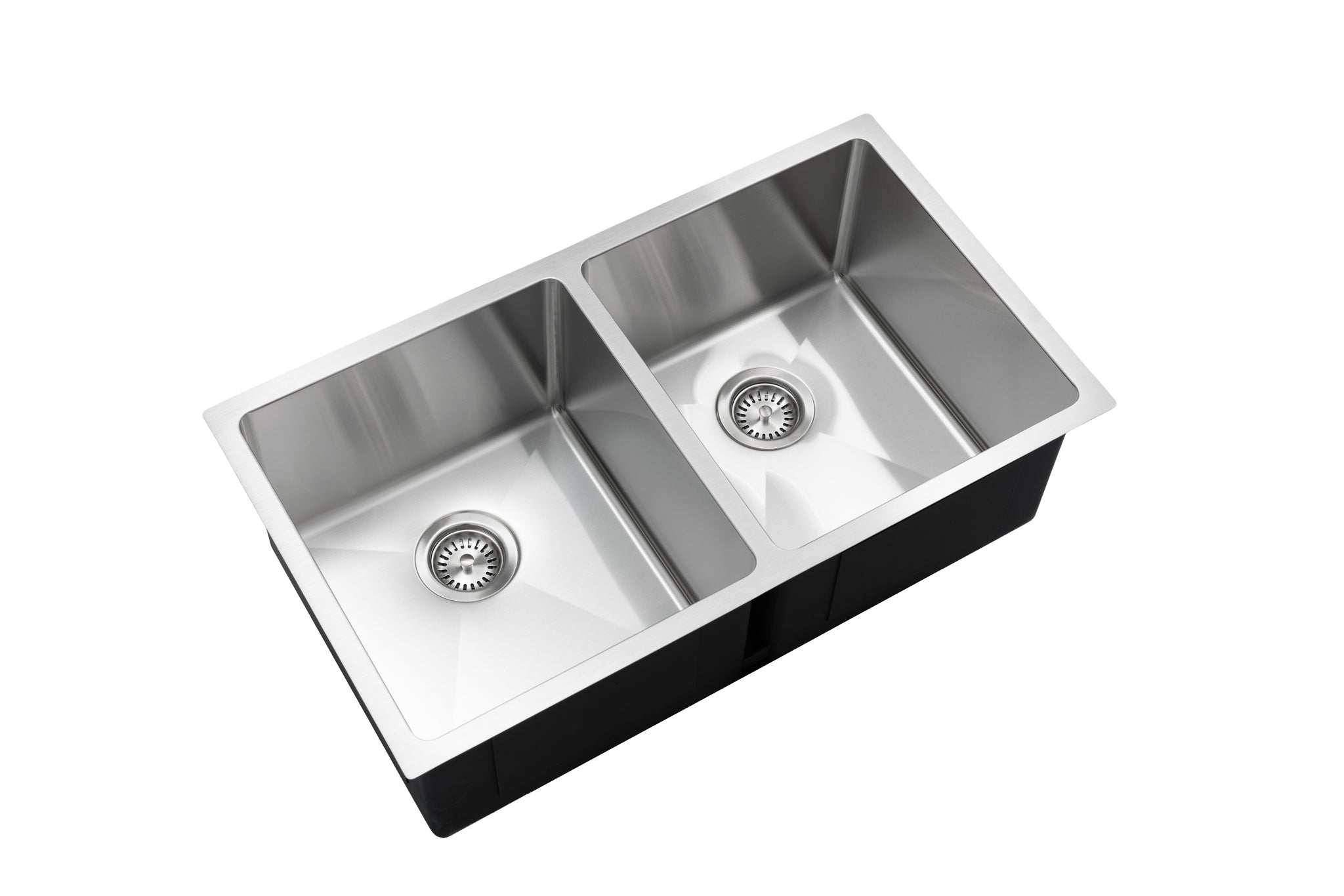 Master Chef - Bordeaux Radial  Culinary Style Stainless Steel Kitchen Sink Double/Equal Bowl UM RADIAL CORNERS 2