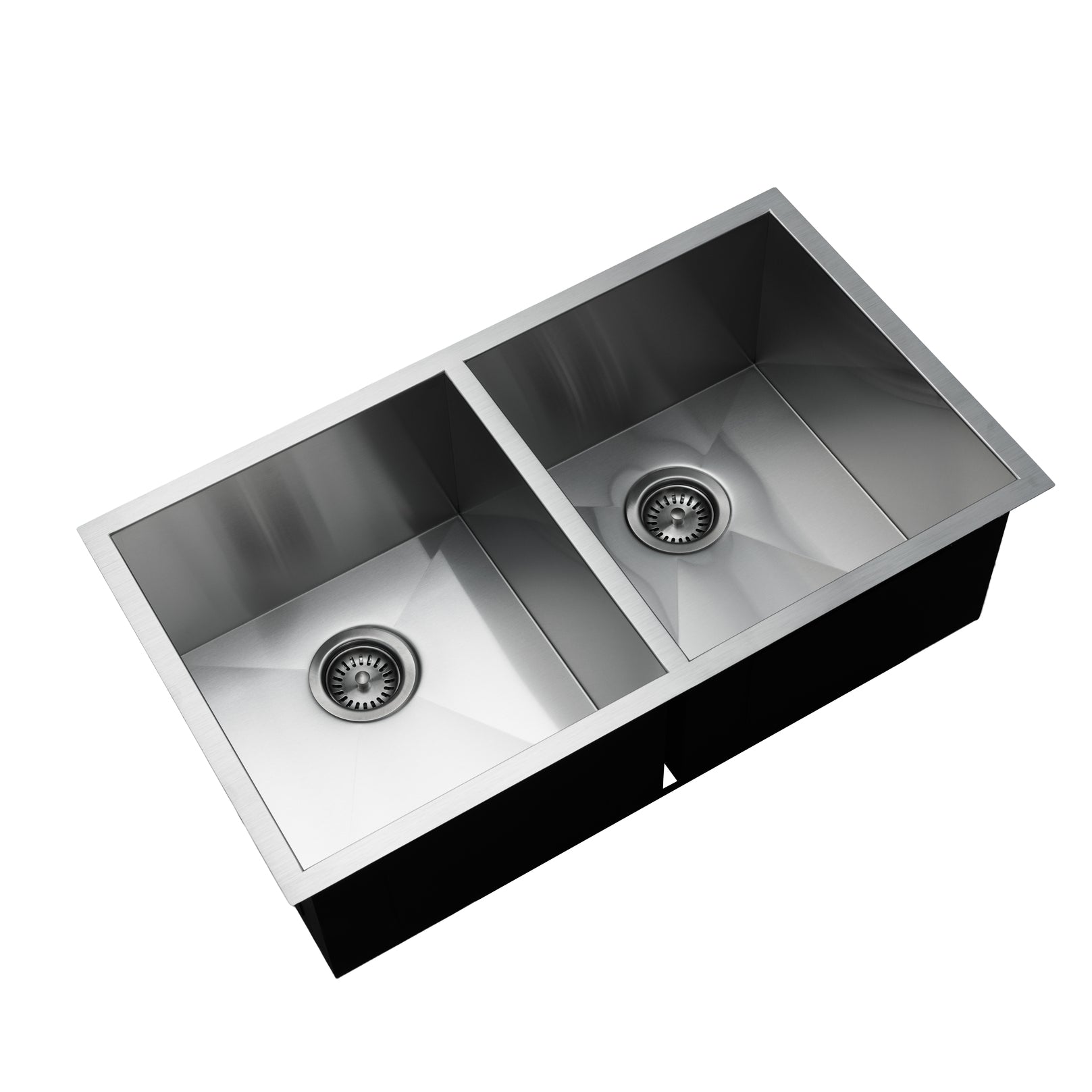 Master Chef - Bordeaux  Stainless Steel Professional Culinary Sink 15G Equal Double Bowl UM 15 G 32x18x10 2