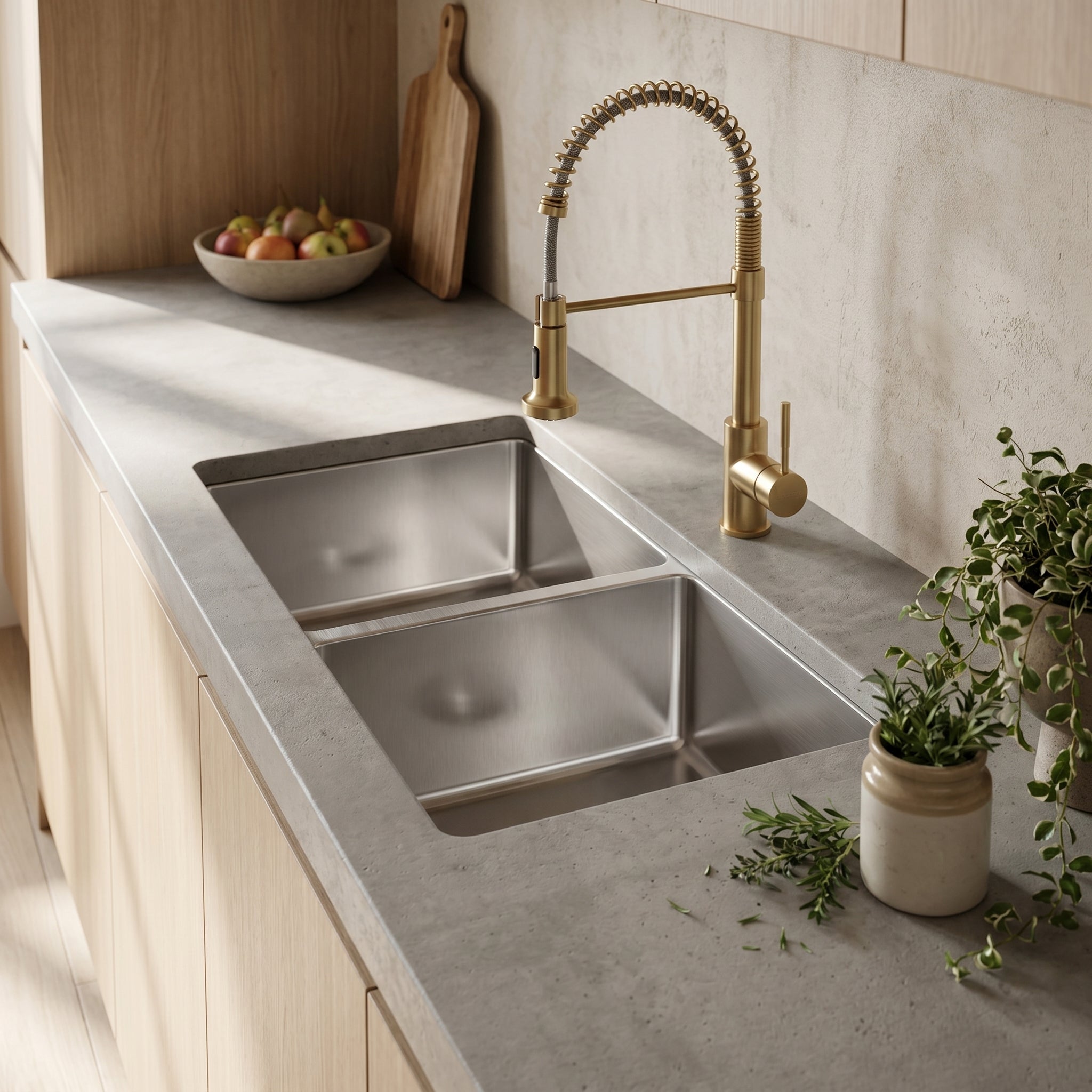 Master Chef-Cholet 16 Gauge 5050 Stainless Kitchen Sink, Radial Corners, 31x18x9/9 6