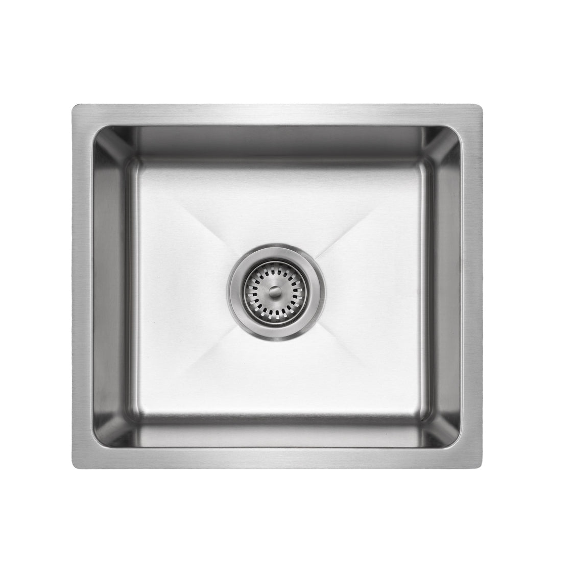 Master Chef- Colmar 16 Gauge Single Bowl Stainless Bar Sink, Radial Corners, 16x18x9 1