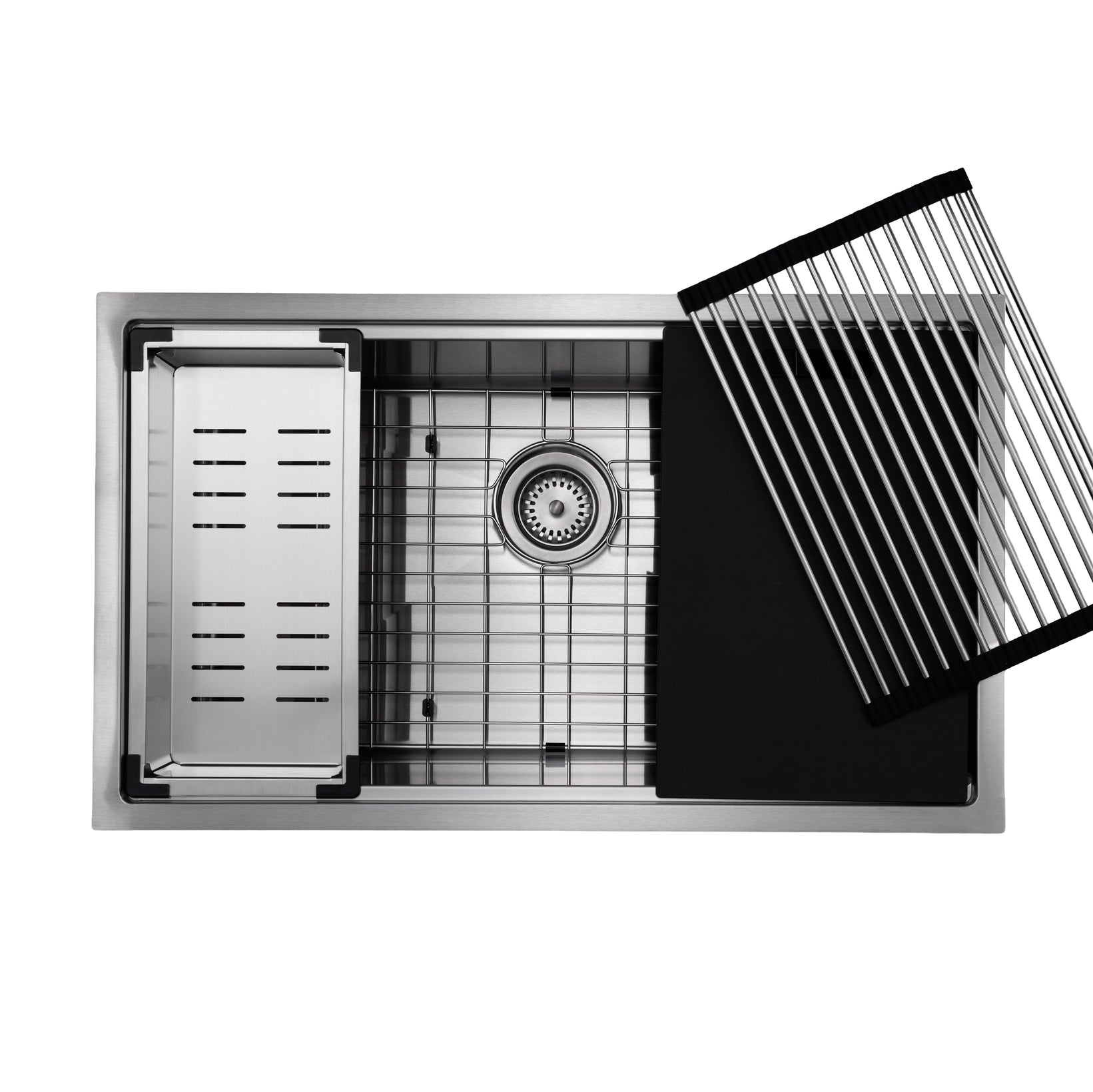 Master Chef-Dax Single Bowl Kitchen Work Station, Radial Corners, Accessories Included, 32x19x10 4