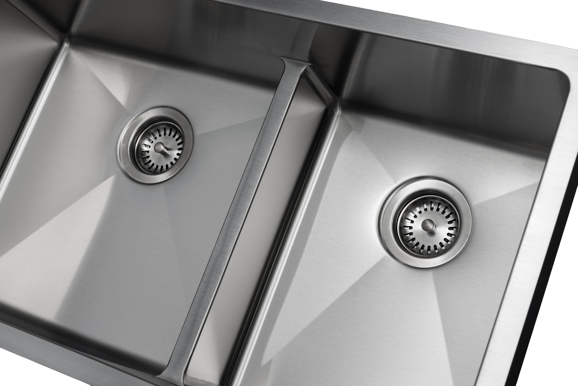 Master Chef - Orleans Half-Divide 15 G Stainless Steel Lower Divider Sink - RADIAL CORNERS 4