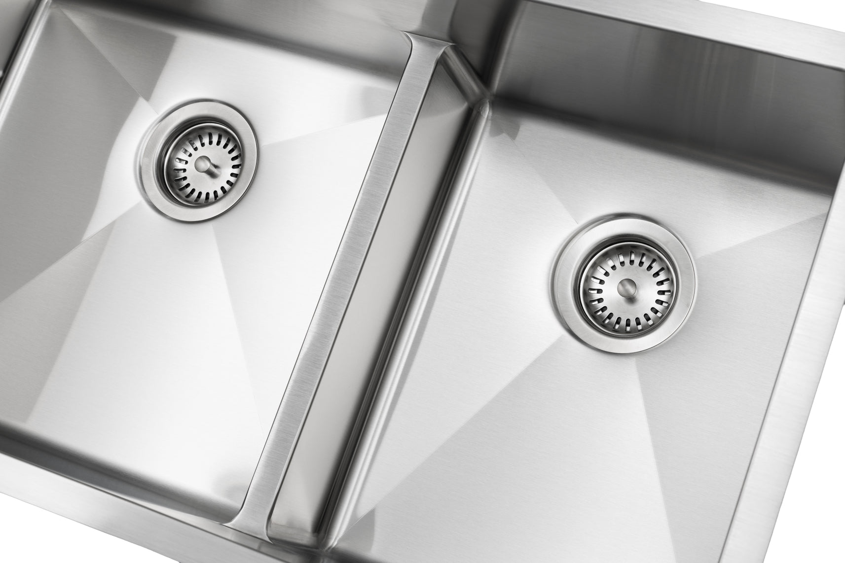 Master Chef - Orleans Half-Divide 15 G Stainless Steel Lower Divider Sink - RADIAL CORNERS 6