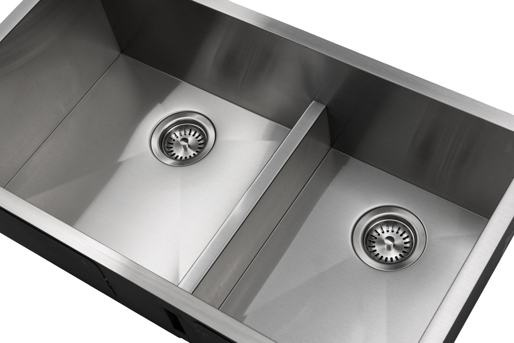  Master Chef - Orleans Half-Divide 15 G Stainless Steel Lower Divider Sink - SQUARE CORNERS 2