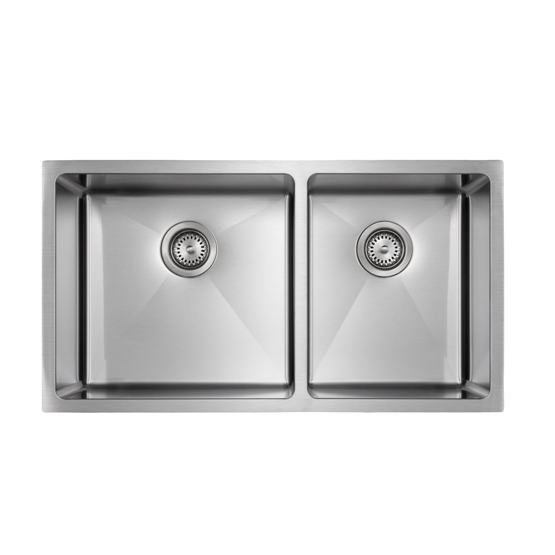Master Chef- Orleans Premium 15 G RADIAL CORNERS Offset Stainless Steel Kitchen Sink 33x18x10 1