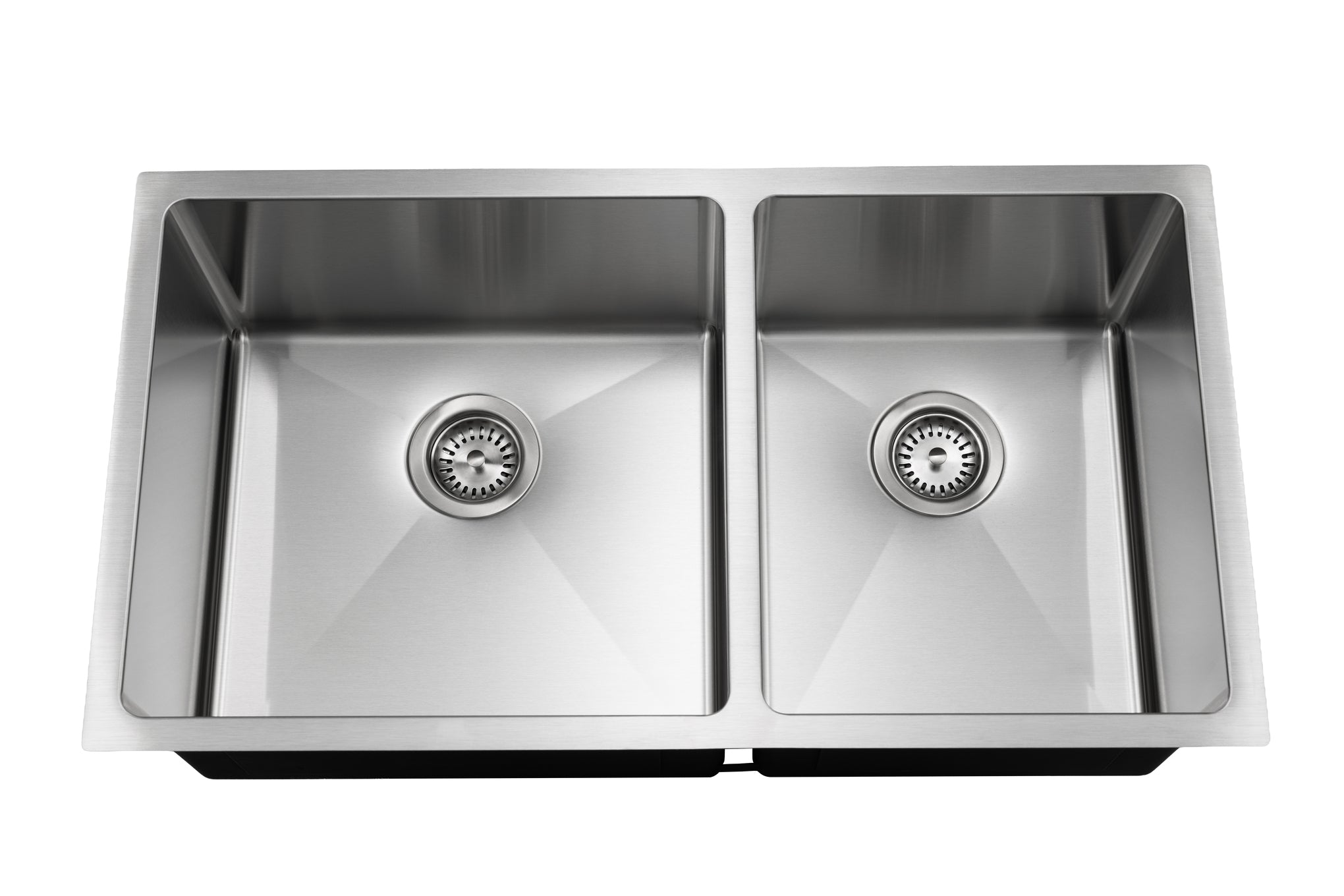 Master Chef- Orleans Premium 15 G RADIAL CORNERS Offset Stainless Steel Kitchen Sink 33x18x10 4