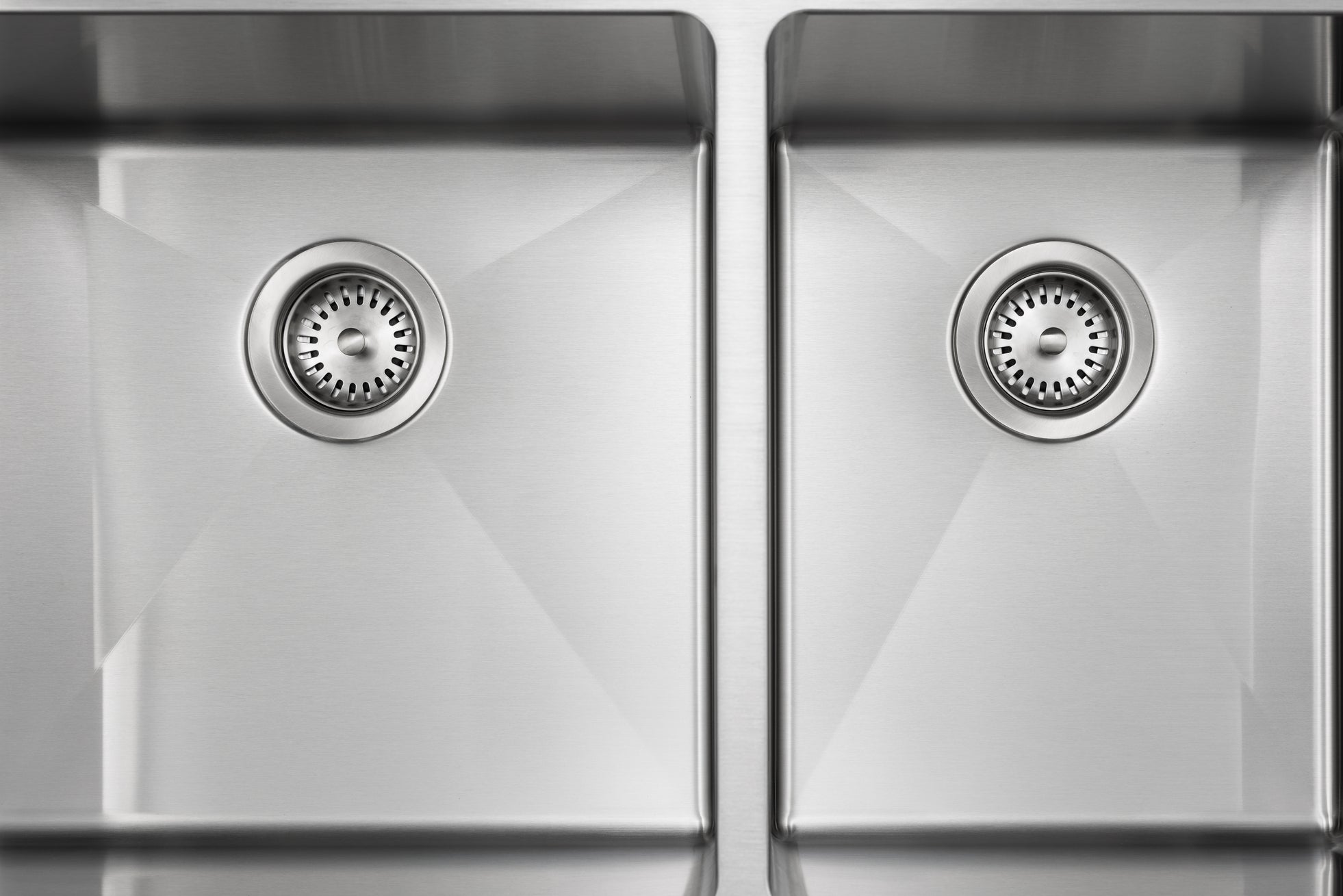 Master Chef- Orleans Premium 15 G RADIAL CORNERS Offset Stainless Steel Kitchen Sink 33x18x10 5