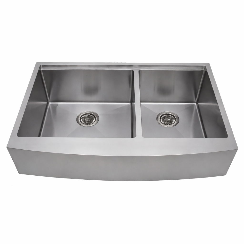 Master Chef-Pisa 33 6040 Flat 6" RETRO Apron Workstation Sink, 33x22x10 12
