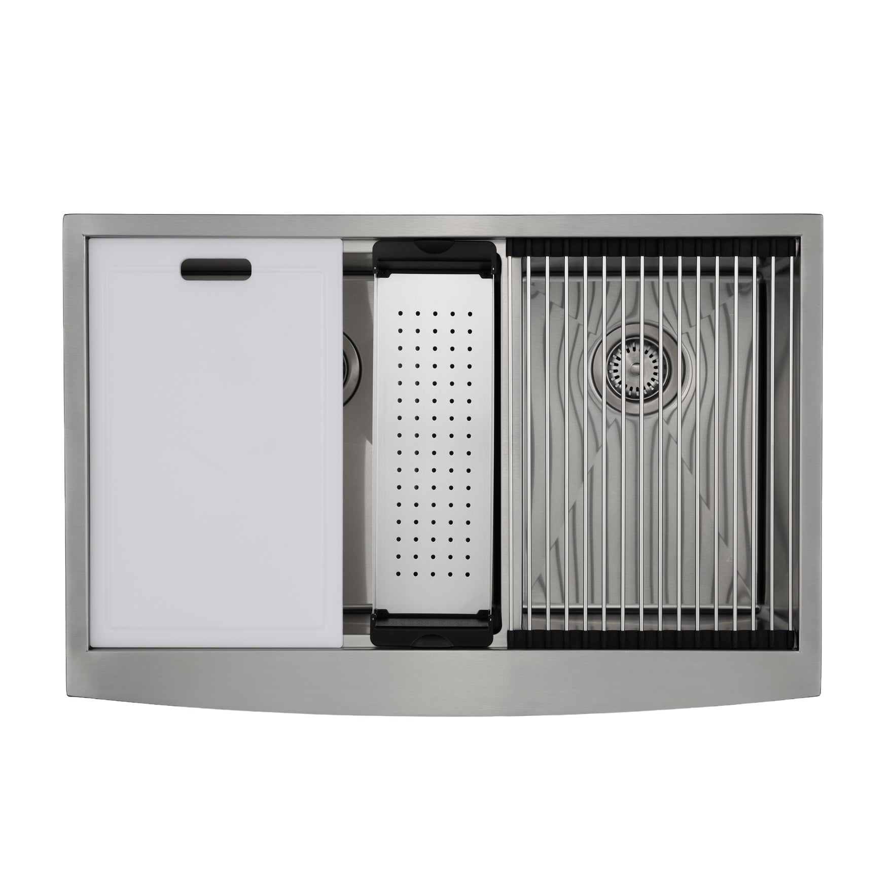 Master Chef-Pisa 33 6040 Flat 6" RETRO Apron Workstation Sink, 33x22x10 3