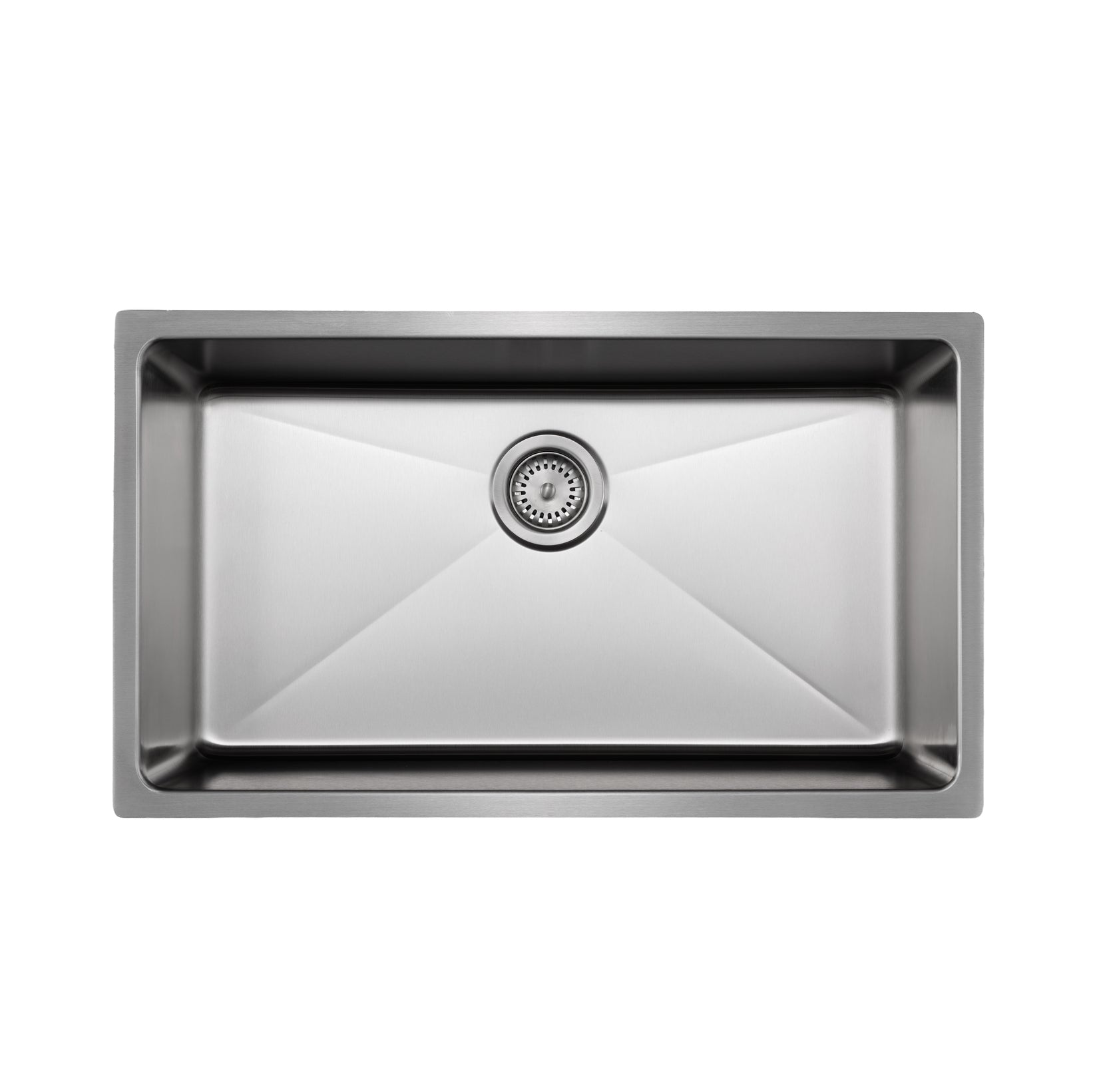 Master Chef- Troyes 16 Gauge Single Bowl Stainless Kitchen Sink, Radial Corners, 31x18x9 1