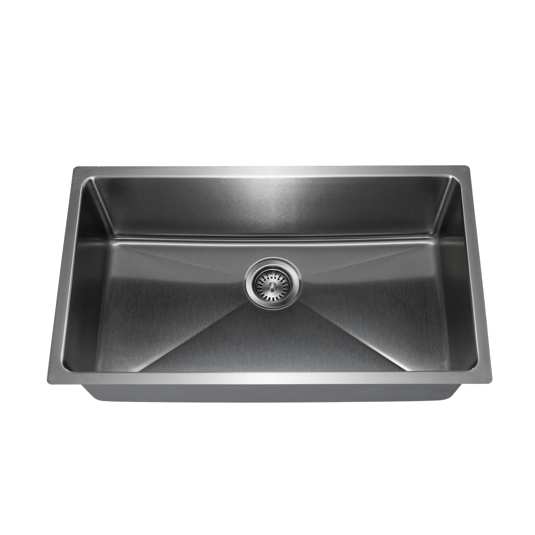 Master Chef- Troyes 16 Gauge Single Bowl Stainless Kitchen Sink, Radial Corners, 31x18x9 2