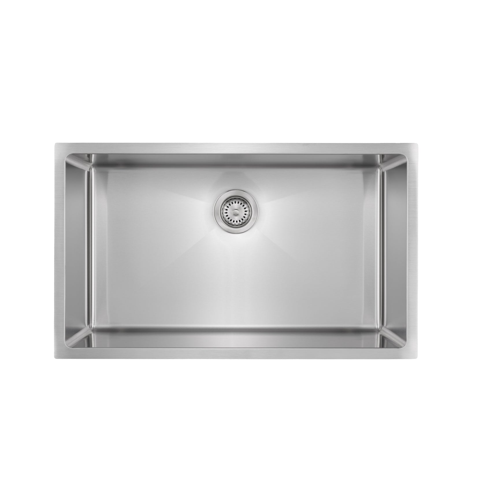 Master Chef- Valence 27 Radial Culinary Style Stainless Steel Kitchen Sink w/Slight Radius 27x18x10 15 G RADIAL CORNERS 1