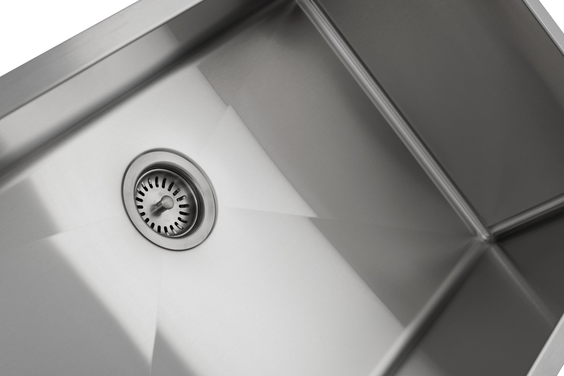 Master Chef- Valence 27 Radial Culinary Style Stainless Steel Kitchen Sink w/Slight Radius 27x18x10 15 G RADIAL CORNERS 3