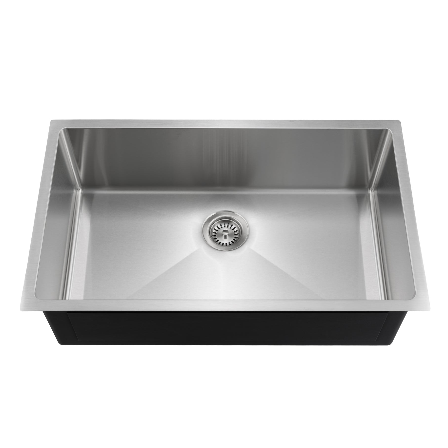 Master Chef- Valence 27 Radial Culinary Style Stainless Steel Kitchen Sink w/Slight Radius 27x18x10 15 G RADIAL CORNERS 6
