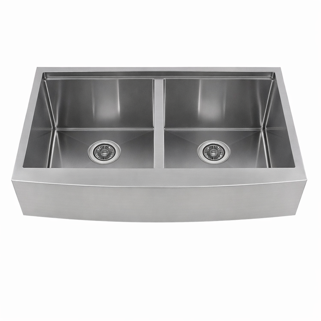Master Chef-Venice Curved Retro  33 5050 Curved 6" RETRO Apron Workstation Sink, 33x22x10 8