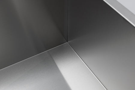Master Chef-Versailles 32 Workstation Square corner, 15 gauge, rear center drain-Includes Colander, cutting board, rolling rack, and sink grid 5