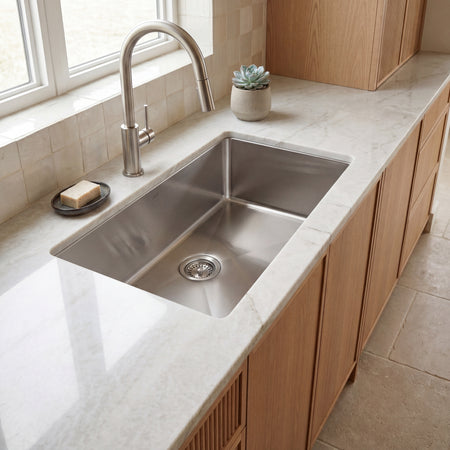 Master Chef - Versailles 32 Radial  Culinary Style Stainless Steel Kitchen Sink w/Slight RADIAL CORNERS 2