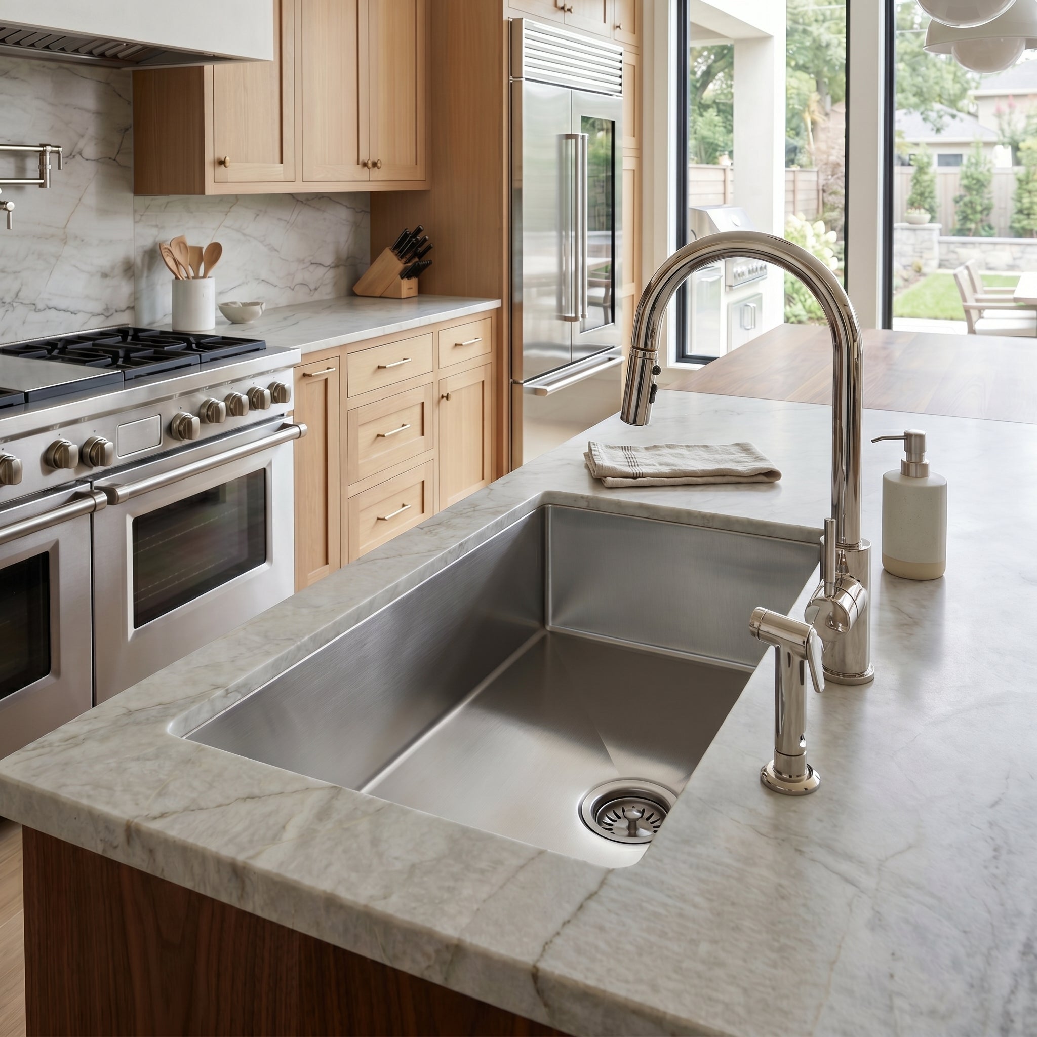 Master Chef - Versailles 35  Stainless Steel Professional Culinary Single Bowl Kitchen Sink UM 15 G 35x19x10 5