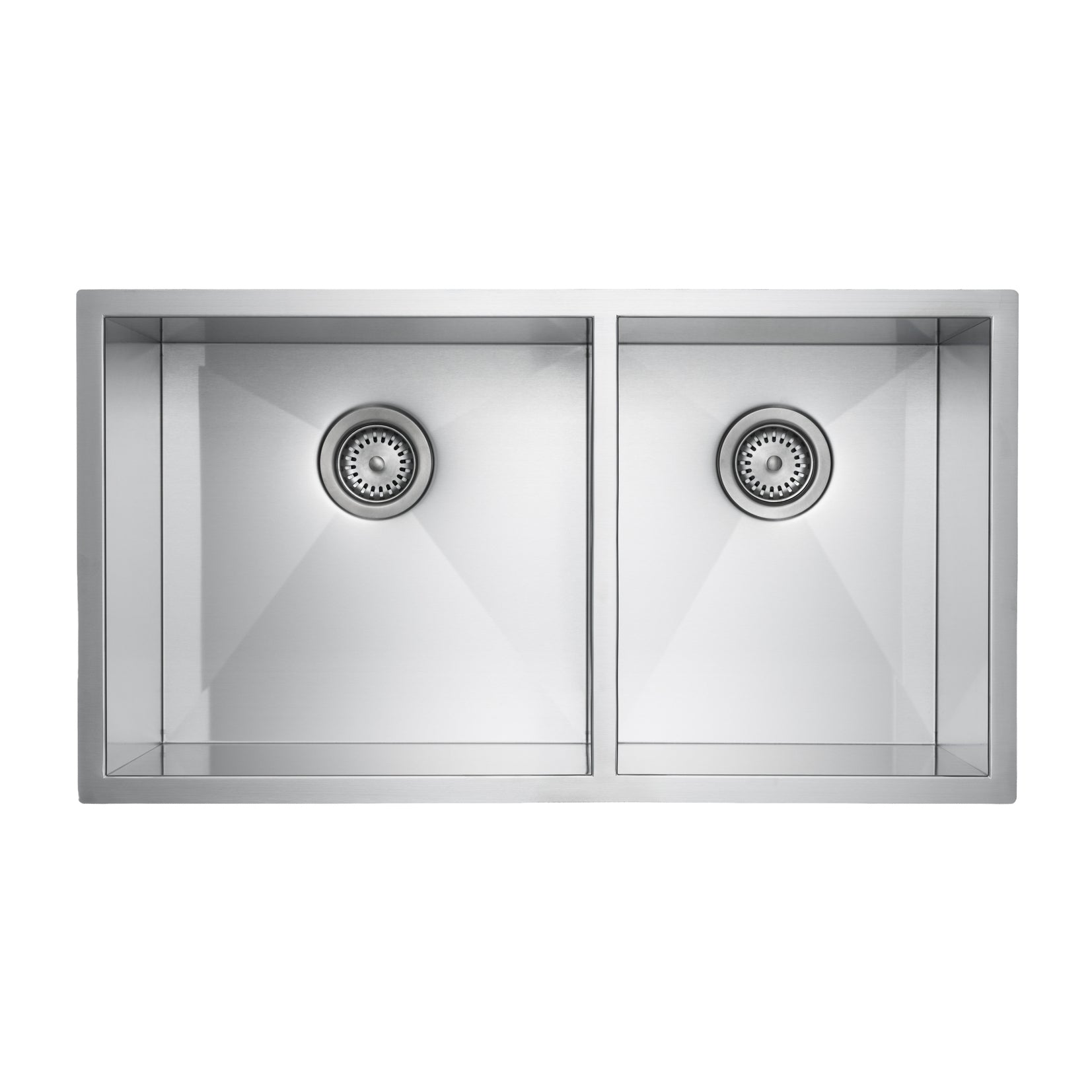 MasterChef - Orleans Premium 15 G Offset 60/40 Stainless Steel Kitchen Sink 33x18x10 SQUARE NONRADIAL CORNERS 1