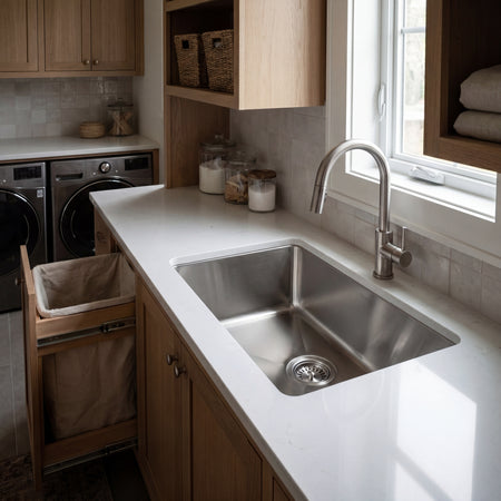 MasterChef- Rennes Premium Laundry Stainless Steel Sink (designed for 21 in deep laundry) 21x16x10 7