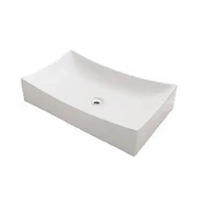 Oasis- Auriga Medium Modern Rectangular Vessel China Sink Medium (White) 20x14.5x5 Oasis