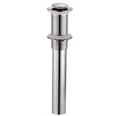Oasis-Brush Nickel-Lavatory Internal Pop-Up Drain 4" Body 8" Tailpiece No/Overflow Oasis