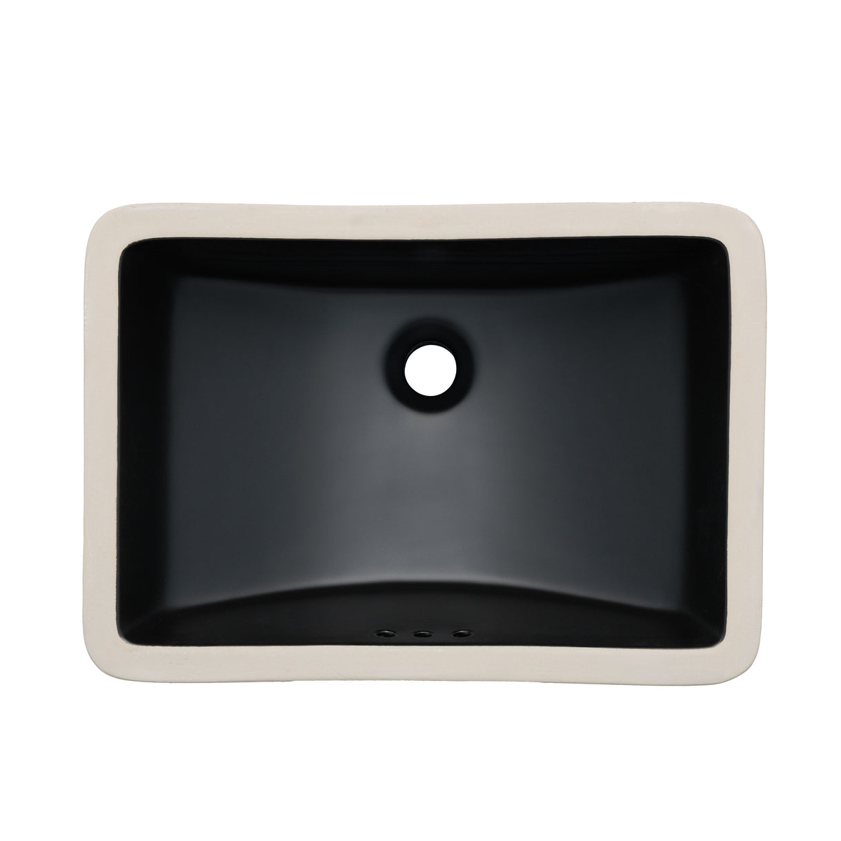 Oasis-Canyon Matte Black-Medium Rectangular lav UM Porcelain Sink 20.5x14.25 1